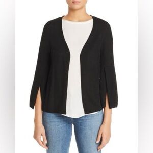 Le Gali Black Gretchen Slit-Sleeve Cardigan Size Medium